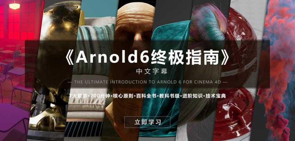 【R站译制】中文字幕 《Arnold6阿诺德渲染器终极指南》The Ultimate Introduction to Arnold 6 for Cinema 4D 视频教程 强烈推荐！！！ - R站|学习使我快乐！ - 2